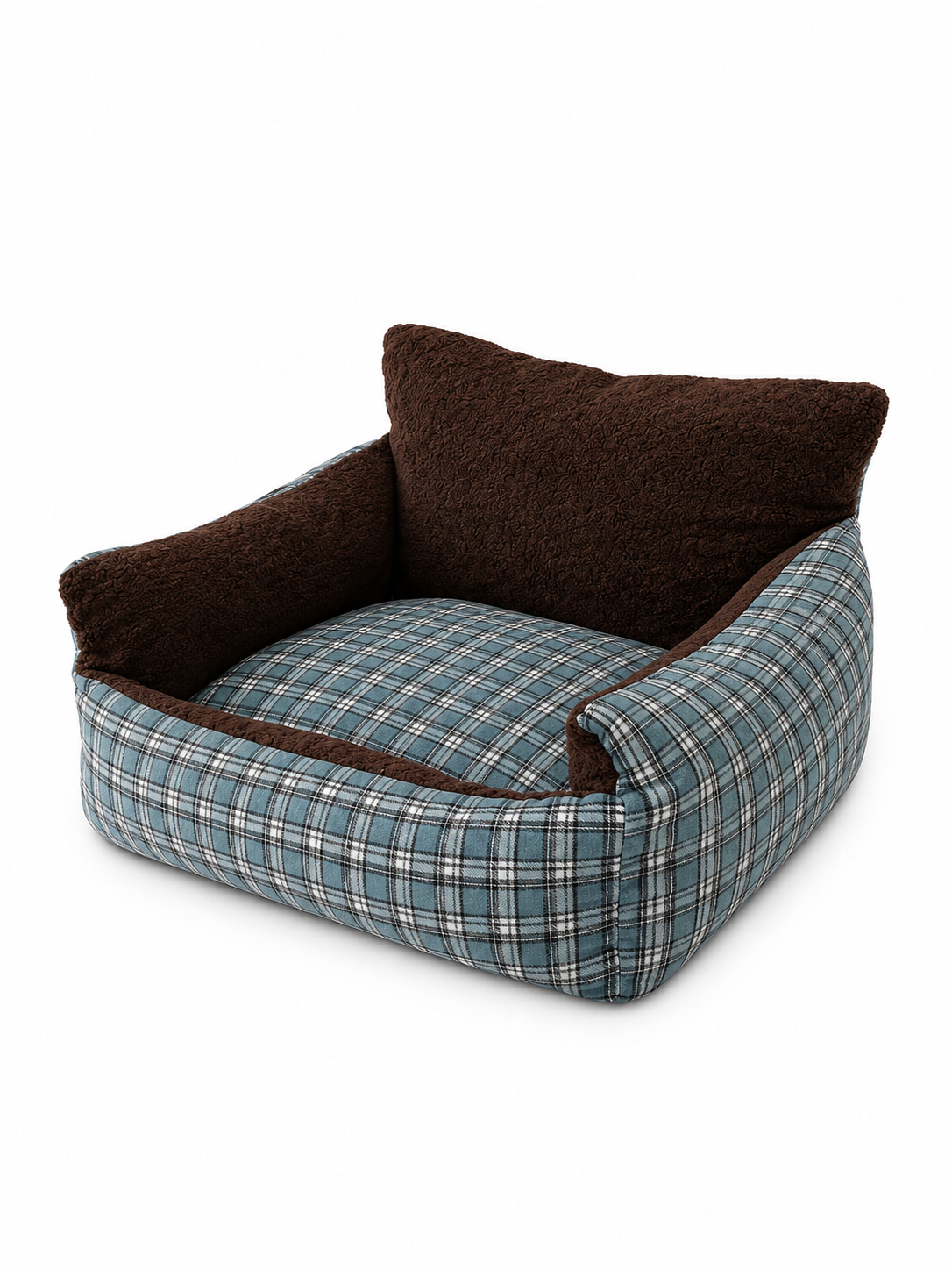 Tail Furniture TailFurniture™ Cozy Plaid Sofa Pet Bed – Orthopedic Dog & Cat Lounge Bed
