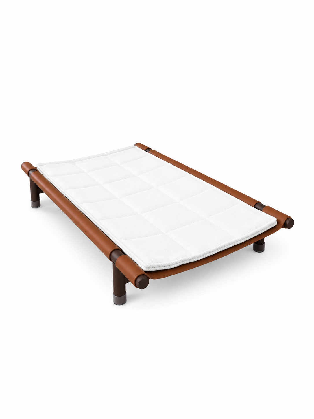 Tail Furniture Tail Furniture™ Luxe Leather Elevated Pet Cot Bed – Modern Cooling Dog & Cat Lounge