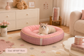 Load image into Gallery viewer, Tail Furniture Pink Plaid Lace Calming Pet Bed – Ultra Soft Plush Dog & Cat Bed for Small Pets
