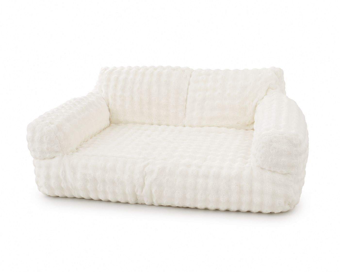 Tail Furniture Ivory Cloud Sofa Pet Bed™ – Ultra Plush Calming Dog & Cat Bed