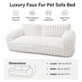 Load image into Gallery viewer, Tail Furniture Ivory Cloud Sofa Pet Bed™ – Ultra Plush Calming Dog & Cat Bed
